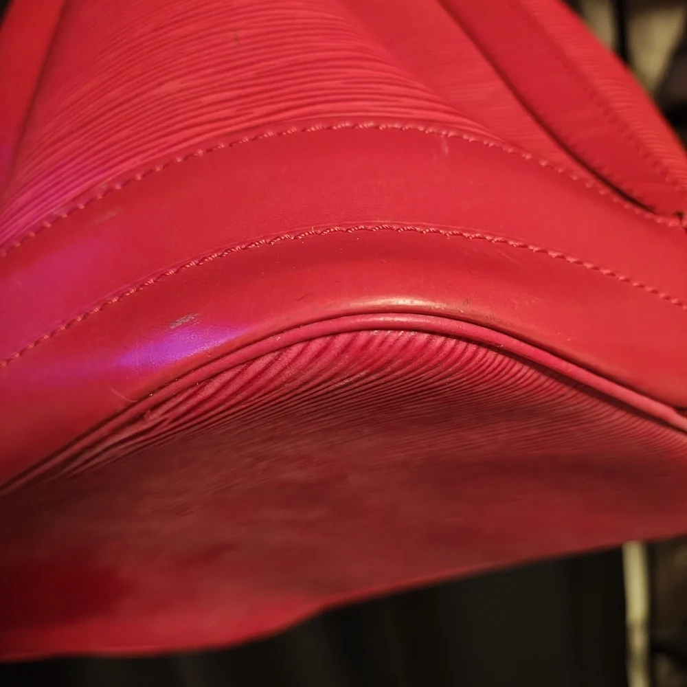 Louis Vuitton Red Epi Noe Bucket Bag
